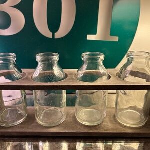 World Market - Bud vases with wood frame